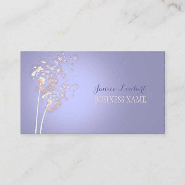 PixDezines dandelions/DIY background color Business Card (Front)