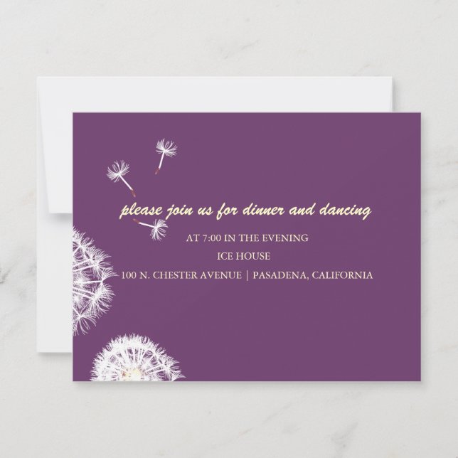 PixDezines Dandelions, diy background colors Invitation (Front)