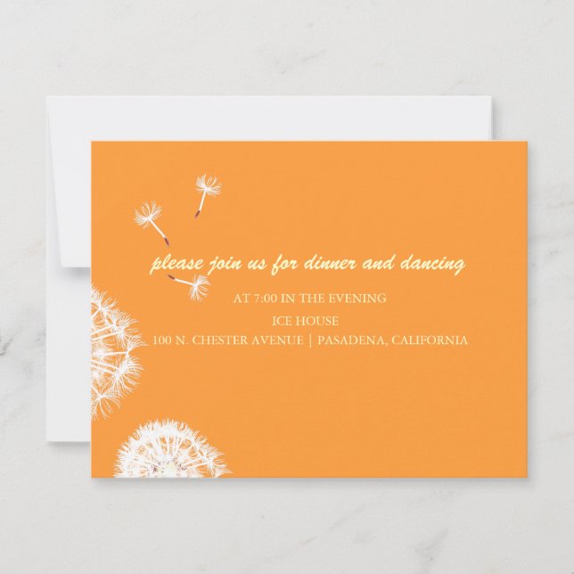 PixDezines Dandelions, diy background colors Invitation (Front)