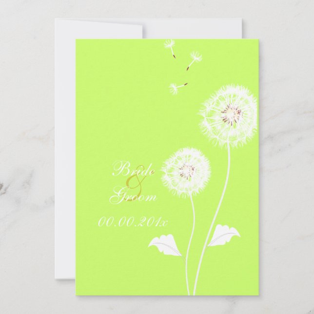 PixDezines Dandelions, diy background colors Invitation (Front)