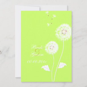 PixDezines Dandelions, diy background colors Invitation