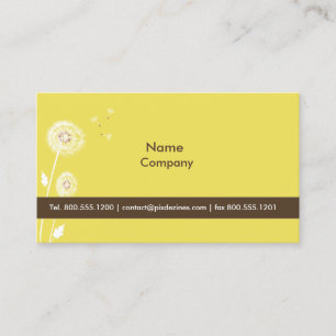 PixDezines dandelions lemon zest yellow Business Card