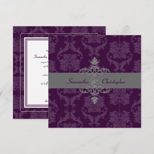 PixDezines Liliana Damask, customizable background Invites