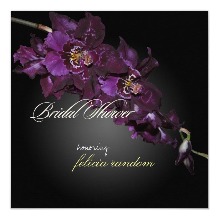 PixDezines dark purple orchids/vuylstekeara Personalized Announcements