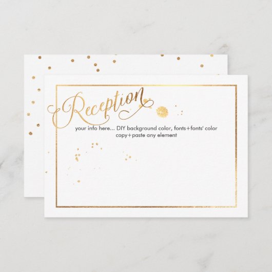 PixDezines Dazzled/Faux Gold Details/Reception (Front/Back)