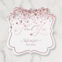 PixDezines Dazzled Faux Rose Gold Confetti + Heart