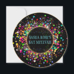 PixDezines Dazzled/Neon Confetti/Bat Mitzvah Invitation<br><div class="desc">PixDezines dazzled rainbow in neon confetti.. / specks for a Bat Mitzvah with DIY background color and fonts,  etc.  

Copyright © 2010-2016 PixDezines.com™ and PixDezines™ on zazzle.com.  All rights reserved.</div>