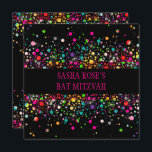PixDezines Dazzled/Neon Specks/Bat Mitzvah Invitation<br><div class="desc">PixDezines dazzled rainbow in neon confetti.. / specks for a Bat Mitzvah with DIY background color and fonts,  etc.  

To view more of our mitzvah collections,  copy paste this URL:
www.zazzle.com/pixdezines mitzvah?rf=238007904023613149

✡ Copyright © 2008-2016 PixDezines.com™ and PixDezines™ on Zazzle.com. All rights reserved.</div>