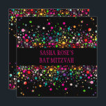 PixDezines Dazzled/Neon Specks/Bat Mitzvah Invitation<br><div class="desc">PixDezines dazzled rainbow in neon confetti.. / specks for a Bat Mitzvah with DIY background color and fonts,  etc.  

To view more of our mitzvah collections,  copy paste this URL:
www.zazzle.com/pixdezines mitzvah?rf=238007904023613149

✡ Copyright © 2008-2016 PixDezines.com™ and PixDezines™ on Zazzle.com. All rights reserved.</div>