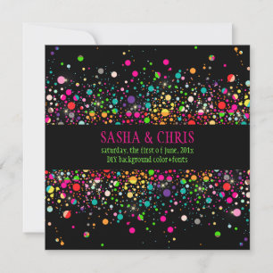PixDezines dazzled/neon specks/winter soiree Invitation