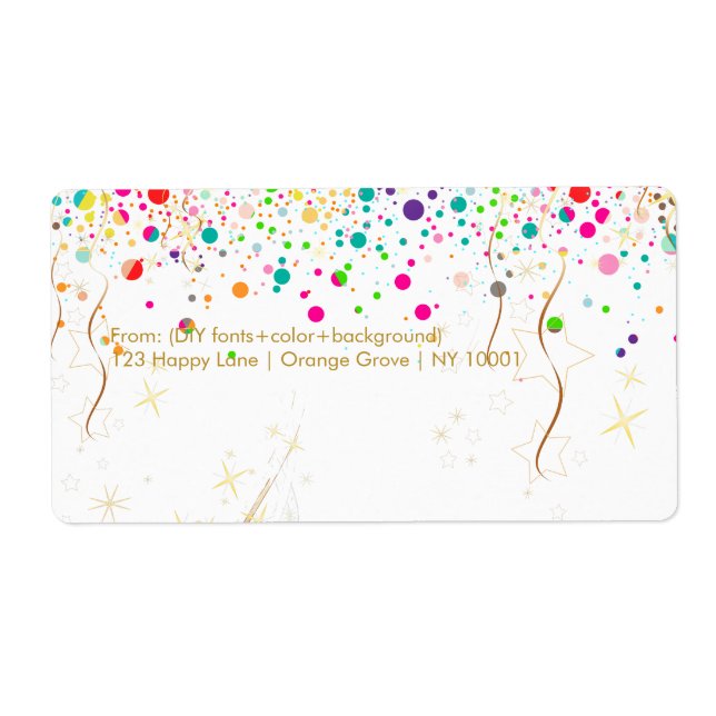 PixDezines dazzled rainbow/DIYbackground Label (Front)