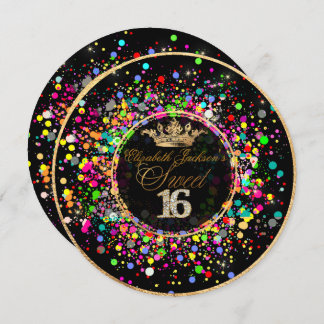 PixDezines Dazzled/Rainbow/Sweet+16 Invitation