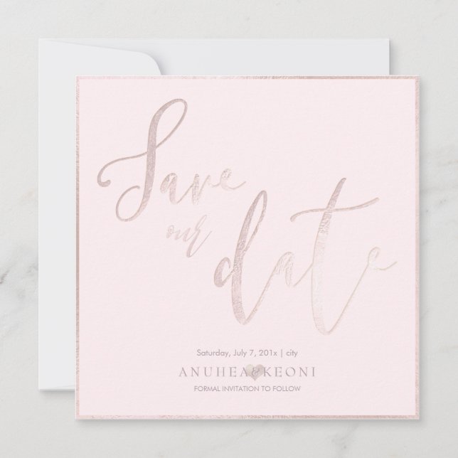 PixDezines DELICATE LOVE BLUSH PINK DIY BACKGROUND Save The Date (Front)