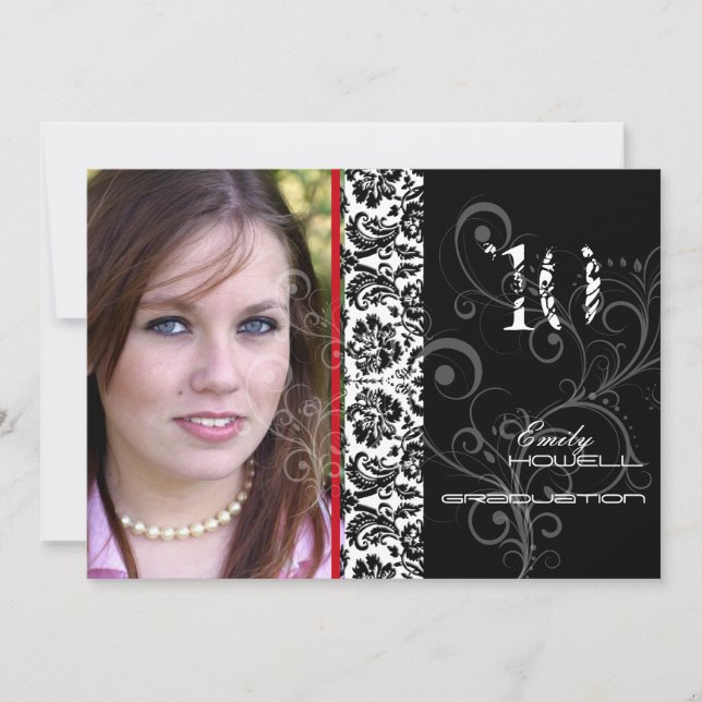 PixDezines Desiree Damask/2011 Graduation Invites (Front)