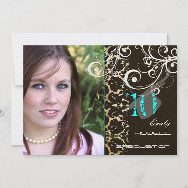 PixDezines Desiree Damask/2013 Graduation Invites (Front)