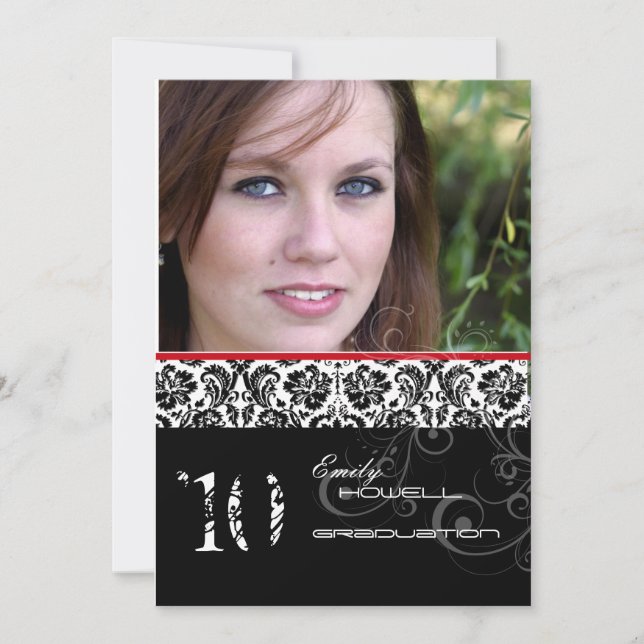 PixDezines Desiree Damask/2013 Graduation Invites (Front)