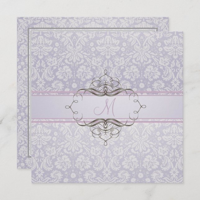 PixDezines desiree damask/DIY background Invitation (Front/Back)