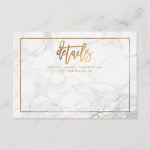PixDezines DETAILS CARDS/MARBLE+FAUX GOLD Enclosure Card