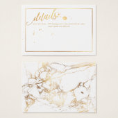 PixDezines Details Cards/Marble /White+Gold (Front & Back)