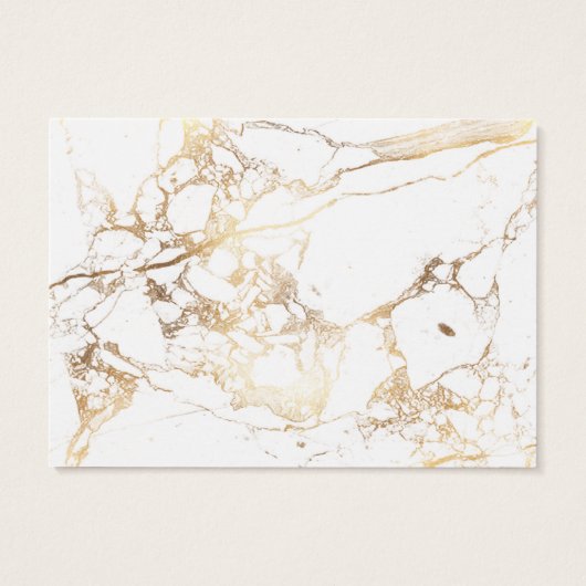 PixDezines Details Cards/Marble /White+Gold (Back)