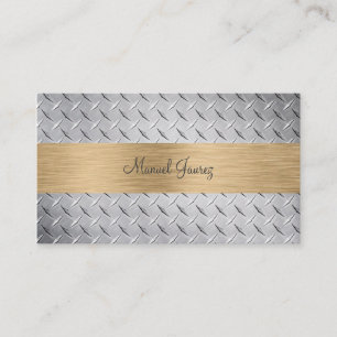 PixDezines diamon cut steel plate/diy fonts Business Card