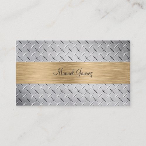 PixDezines diamon cut steel platediy fonts Business Card