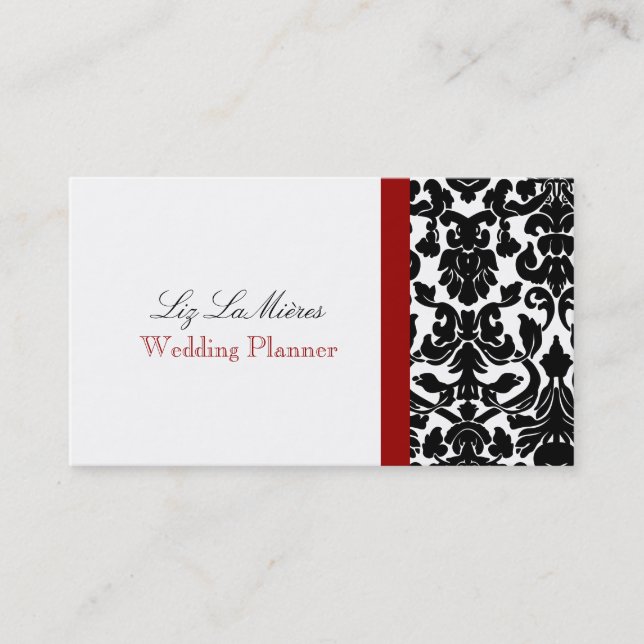 PixDezines/diy background/black flora damask Business Card (Front)