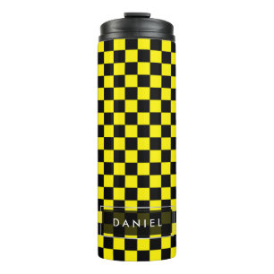 PixDezines DIY Background/Checkered Thermal Tumbler