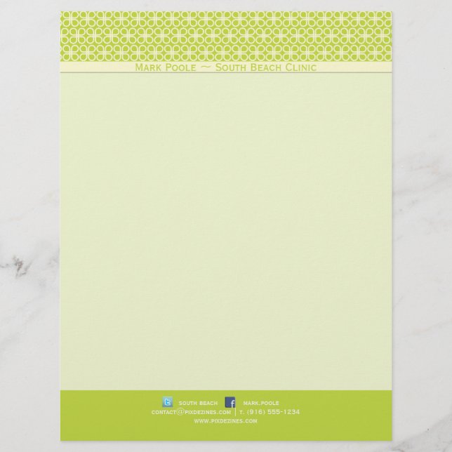 PixDezines diy background color/clovers Letterhead (Front)
