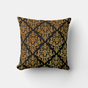 PixDezines diy background colors/josehpine damask Throw Pillow