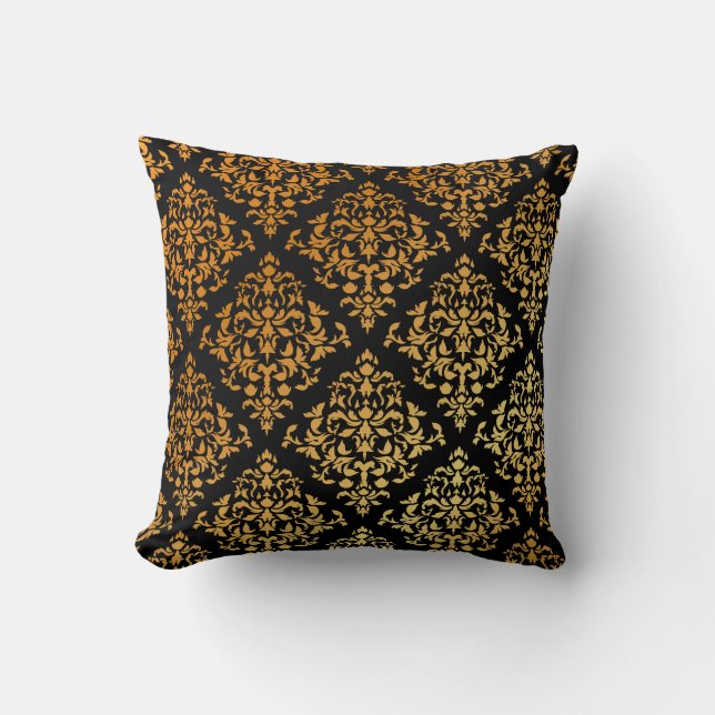 PixDezines diy background colors/josehpine damask Throw Pillow (Front)
