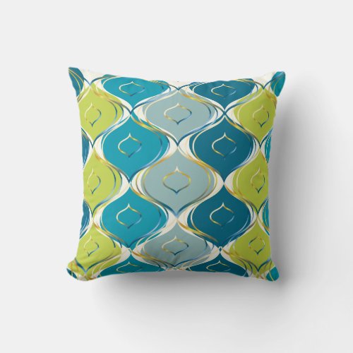 PixDezines diy background colorsmod ogeespeacock Throw Pillow