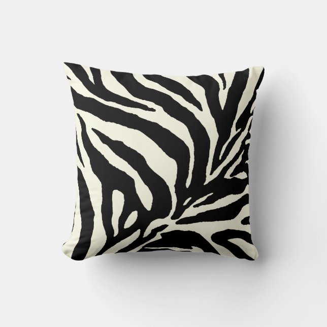 PixDezines diy background colors/zebra Throw Pillow (Front)