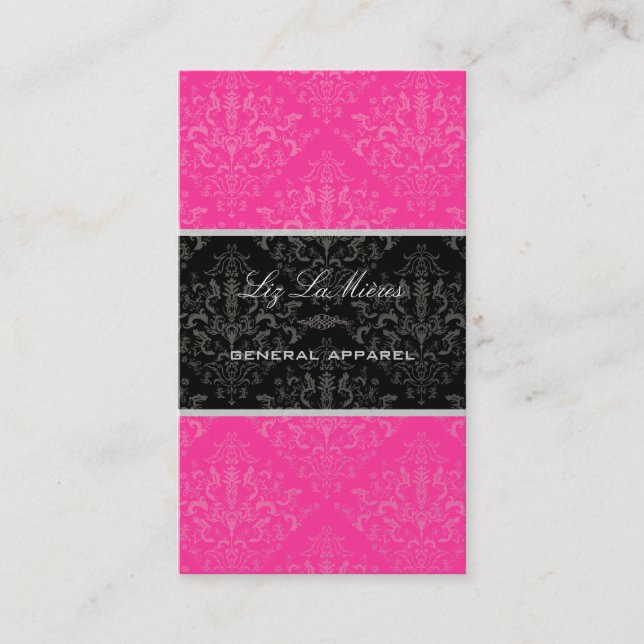 PixDezines diy background, lace Étienne Damask Business Card (Front)