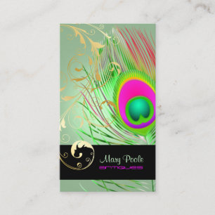 PixDezines diy background/peacock+filigree Business Card