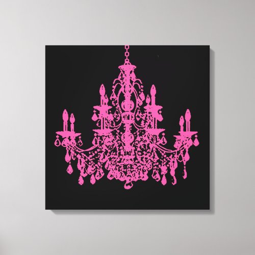 PixDezines DIY BackgroundPink Crystal Chandelier Canvas Print