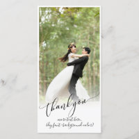 PixDezines DIY background/thank you wedding photo Thank You Card
