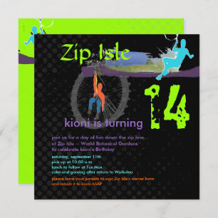PixDezines DIY BACKGROUND/ZIP LINE INVITATION