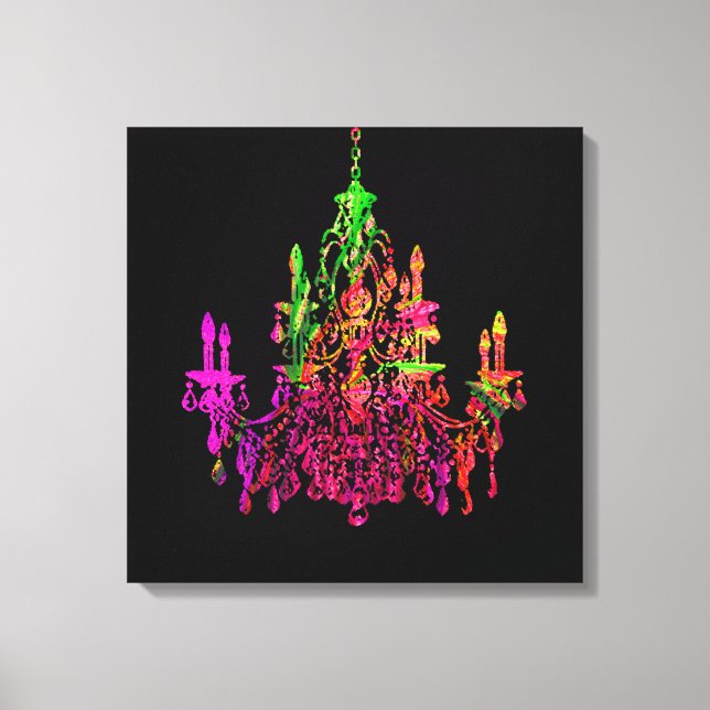PixDezines DIY Bckgrnd/Murano Glass Chandelier Canvas Print (Front)