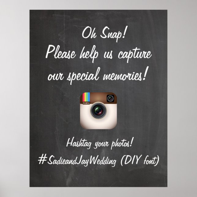 PixDezines DIY Chalkboard/Instagram Sign (Front)