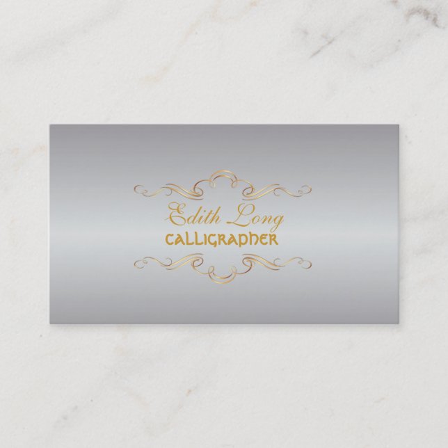 PixDezines diy color/antique scrolls Business Card (Front)
