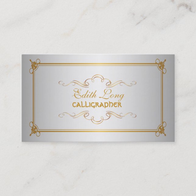 PixDezines diy color/antique scrolls Business Card (Front)