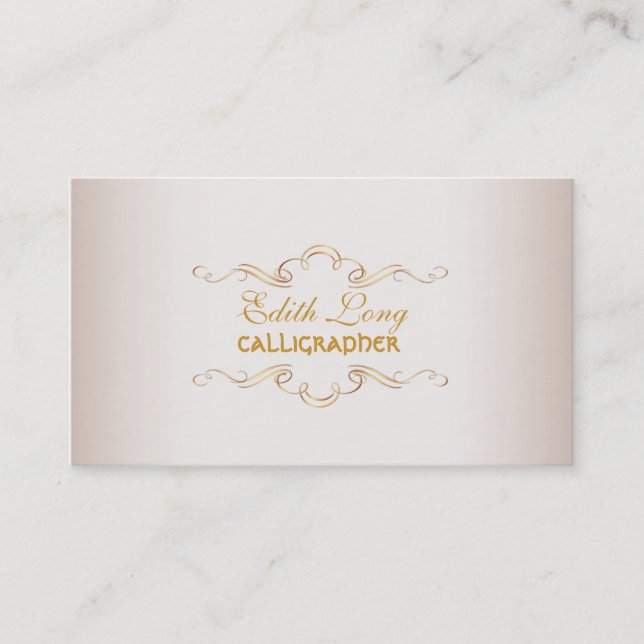 PixDezines diy color/antique scrolls Business Card (Front)