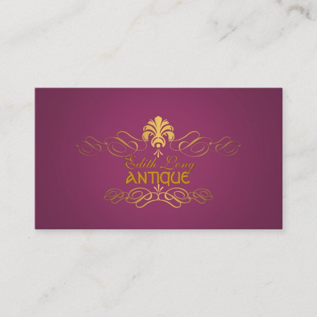 PixDezines diy color/antique scrolls Business Card (Front)
