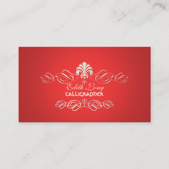 PixDezines diy color/antique scrolls Business Card (Front)