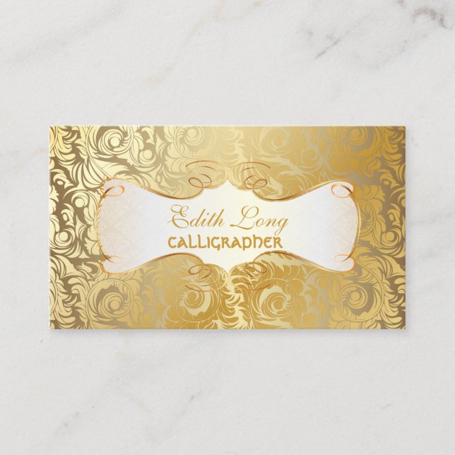 PixDezines diy color/antique scrolls Business Card (Front)