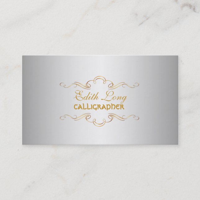 PixDezines diy color/antique scrolls Business Card (Front)