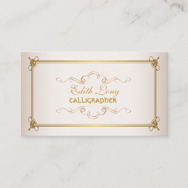 PixDezines diy color/antique scrolls Business Card (Front)