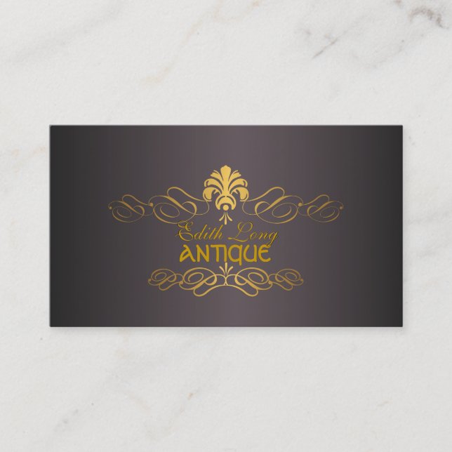 PixDezines diy color/antique scrolls faux metal Business Card (Front)
