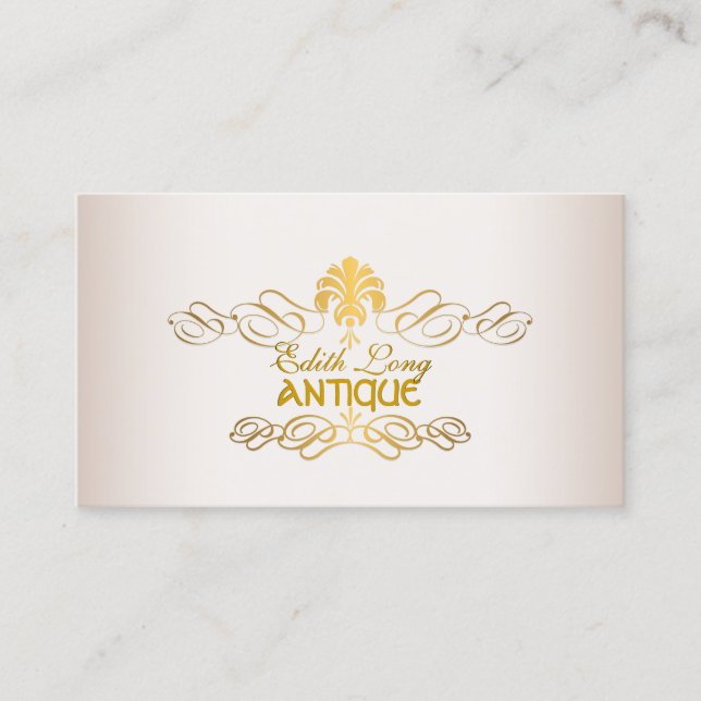 PixDezines diy color/antique scrolls faux metal Business Card (Front)